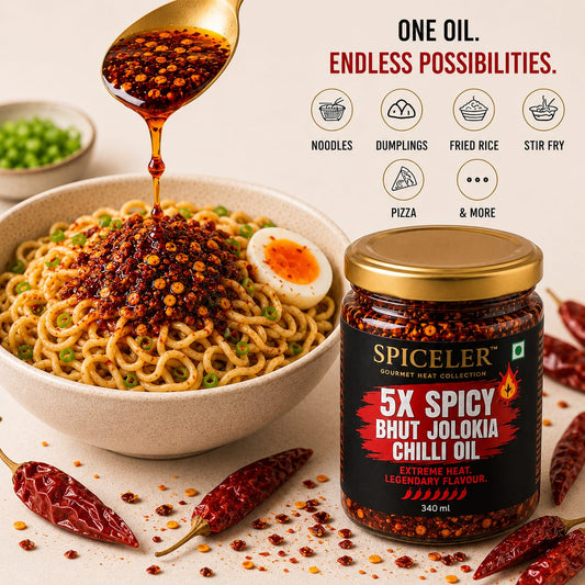 5x Spicy Bhut Jolokia Chilli Oil