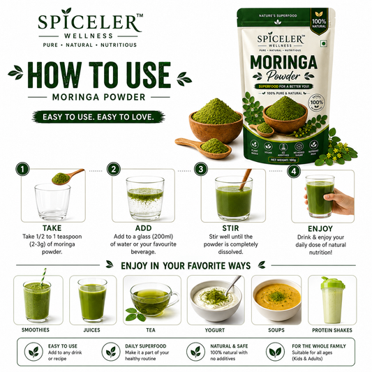 Moringa Powder 100g | 100% Pure & Natural Moringa Leaf Powder