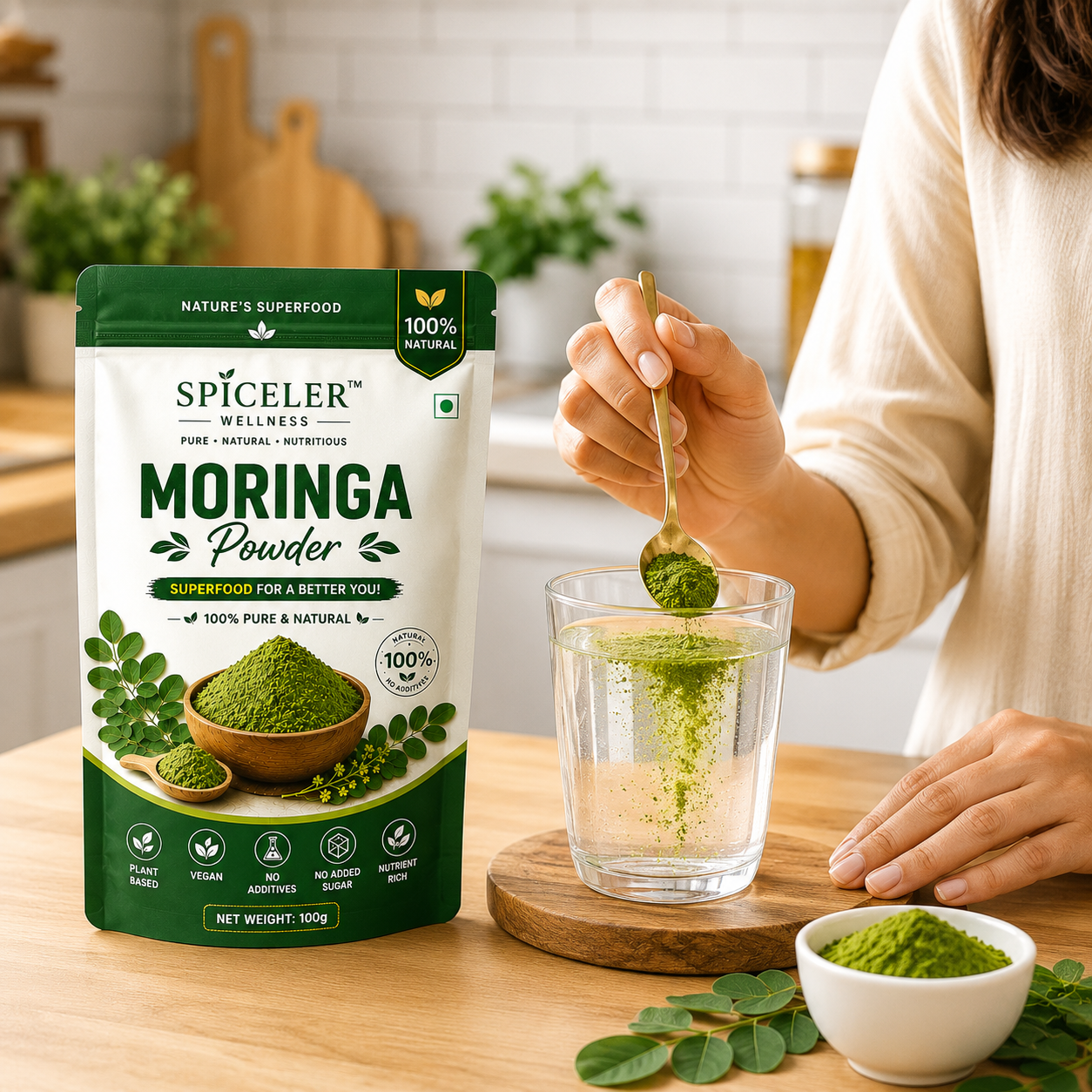 Moringa Powder 100g | 100% Pure & Natural Moringa Leaf Powder