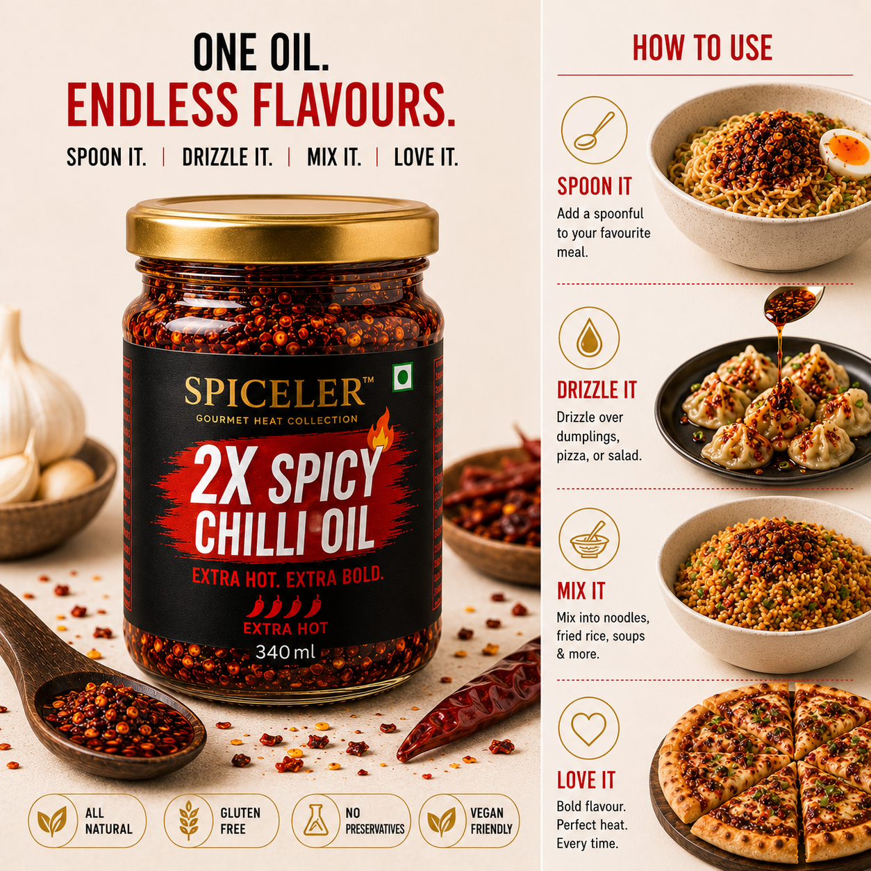 2x Spicy Chilli Oil