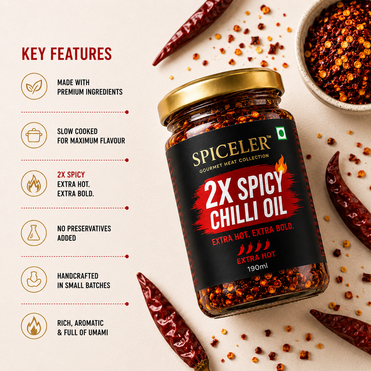 2x Spicy Chilli Oil